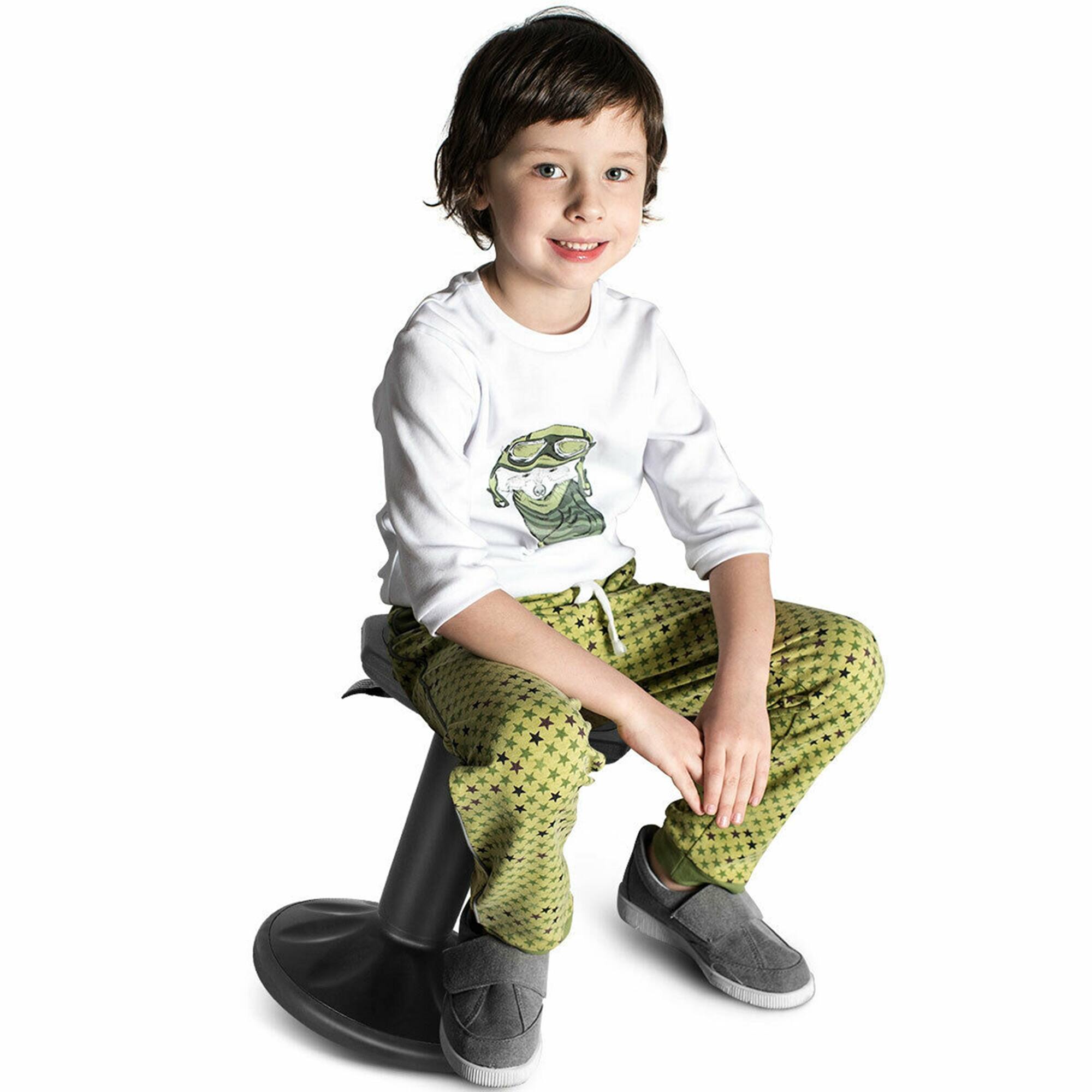 Alt View 1. Costway - Costway Wobble Chair Height Adjustable Active Learning Stool Sitting Home Office - Black.