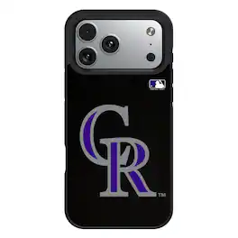 Keyscaper - MLB - Colorado Rockies Personalized Bump Case with 8.2ft Drop Protection - 16 Pro Max - Multicolor