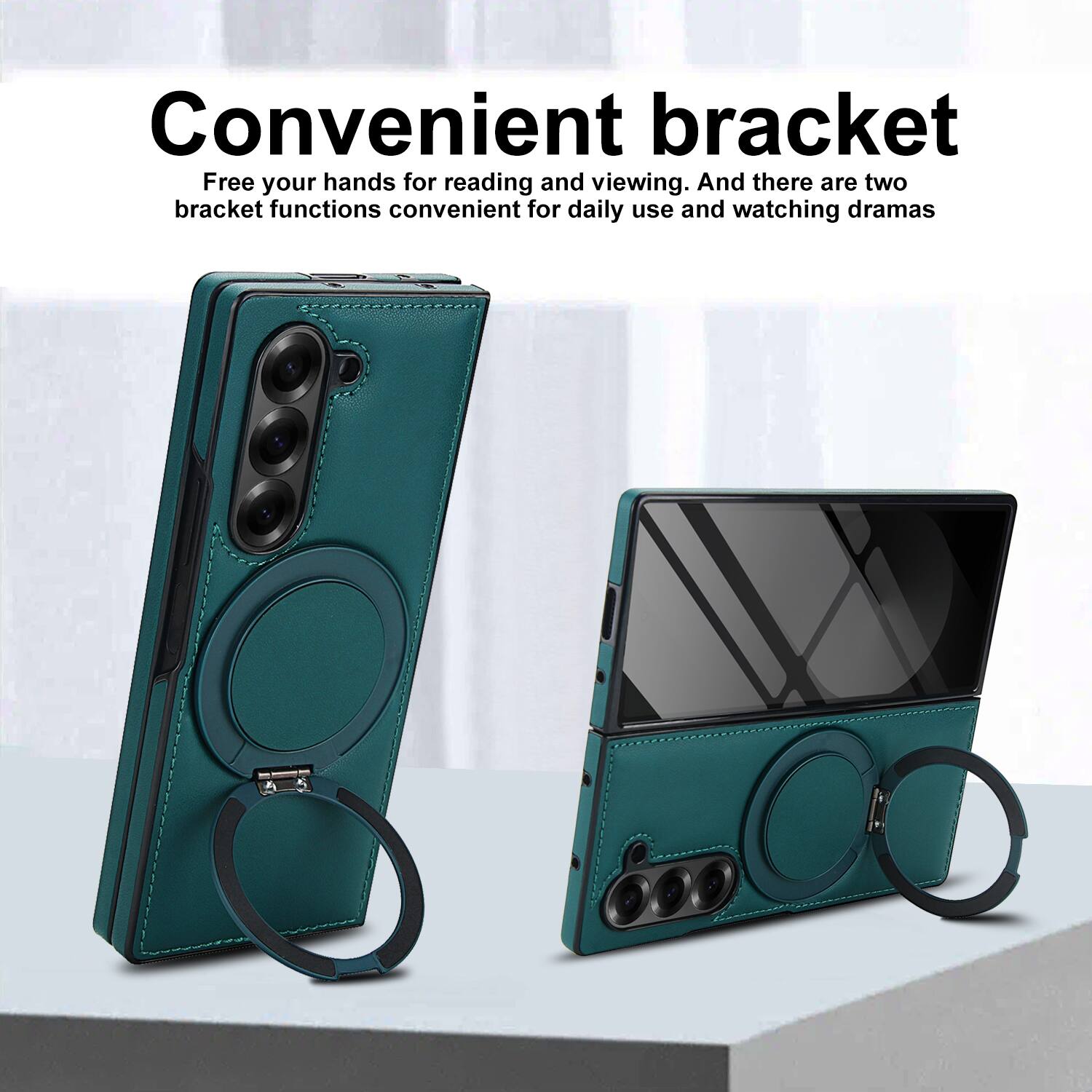 Convenient bracket  
Free your hands for reading and viewing. And there are two bracket functions convenient for daily use and watching dramas