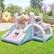 Alt View 1. Costway - Macron Pastel Bounce House with Slide Basketball Hoop Boxing Blower Not Included - Multicolor.