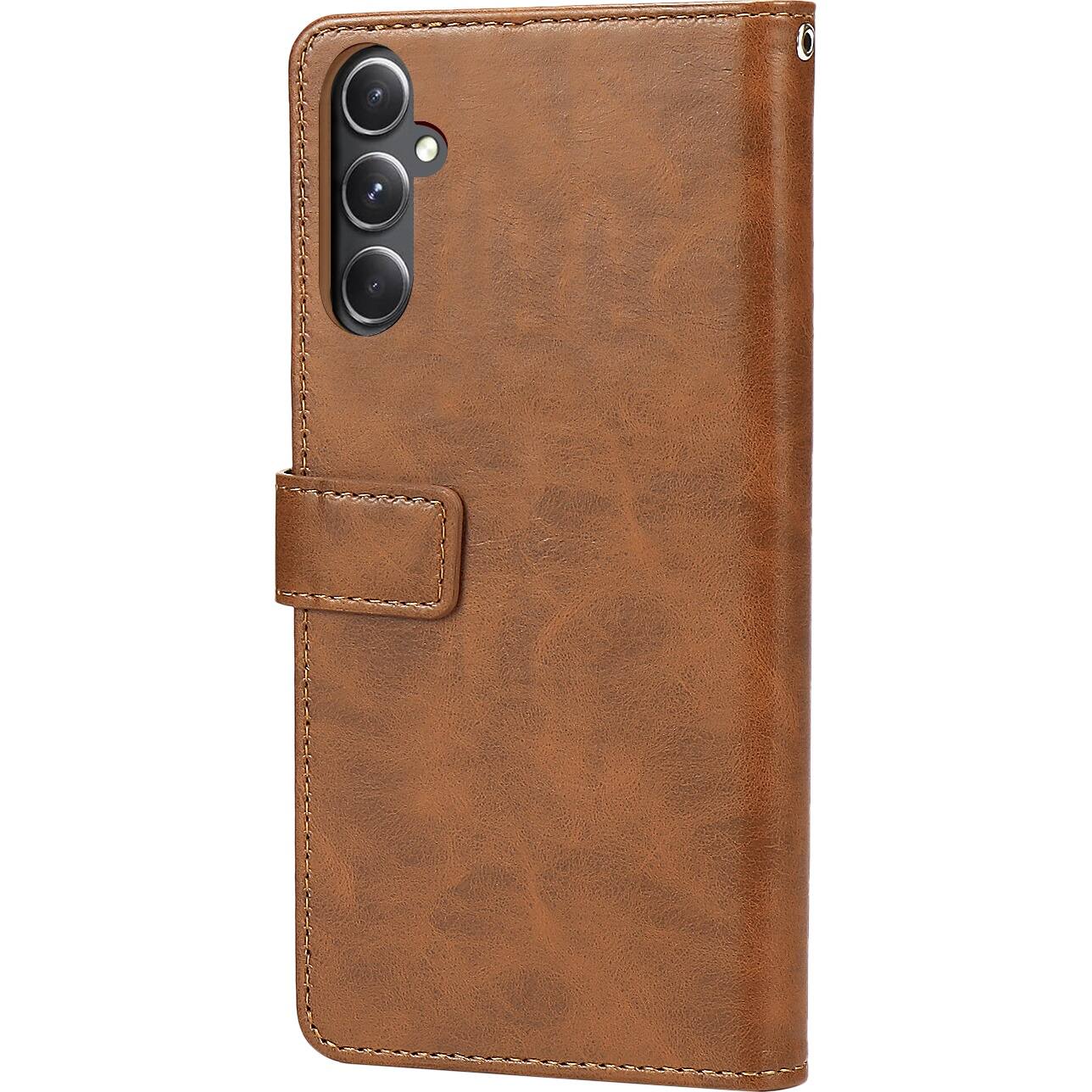 Alt View 11. SaharaCase - Leather Folio Wallet Case for Samsung Galaxy S23 FE - Brown.