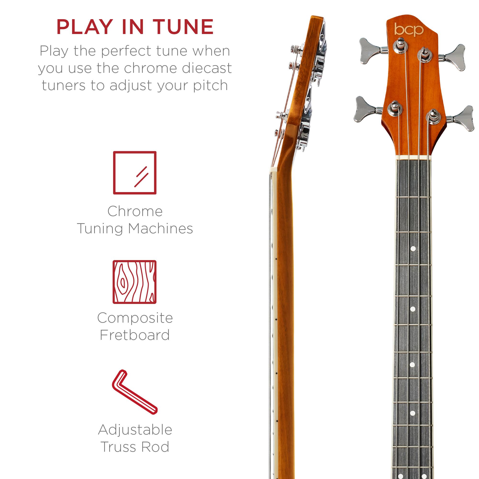 PLAY IN TUNE

Play the perfect tune when you use the chrome diecast tuners to adjust your pitch

- Chrome Tuning Machines
- Composite Fretboard
- Adjustable Truss Rod