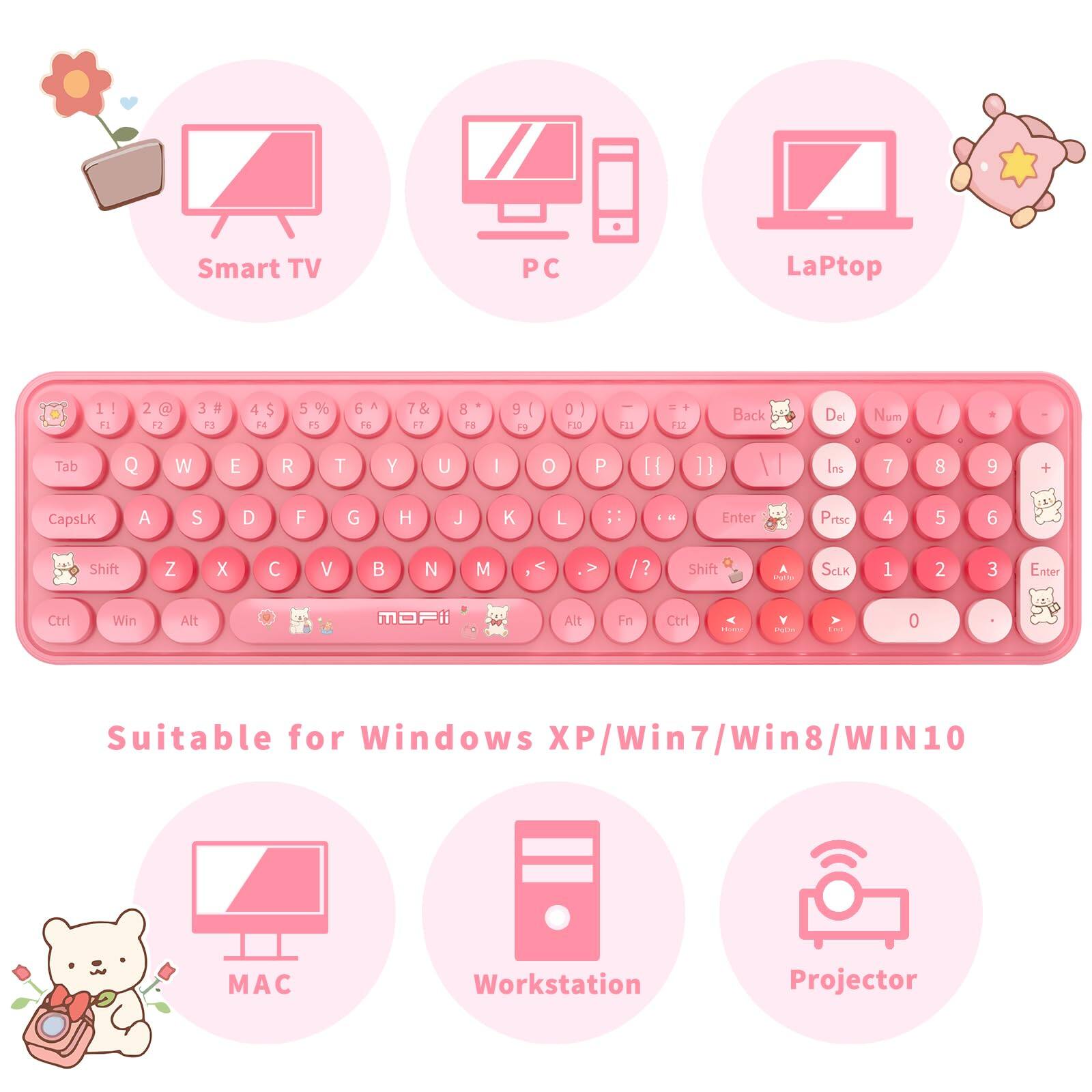 Smart TV PC LaPtop

1 ! 2 @ 3 # 4 $ 5 % 6 ^ 7 & 8 * 9 ( 0 ) - = Back Del Num / Tab Q W E R T Y U I O P [ ] \ CapsLK A S D F G H J K L ; ' Enter Prtsc Shift Z X C V B N M , . / Shift - SeLK 1 2 3 Enter Ctrl Win Alt Fn Ctrf i Pateo i 0

Suitable for Windows XP/Win7/Win8/WIN10 MAC Workstation Projector