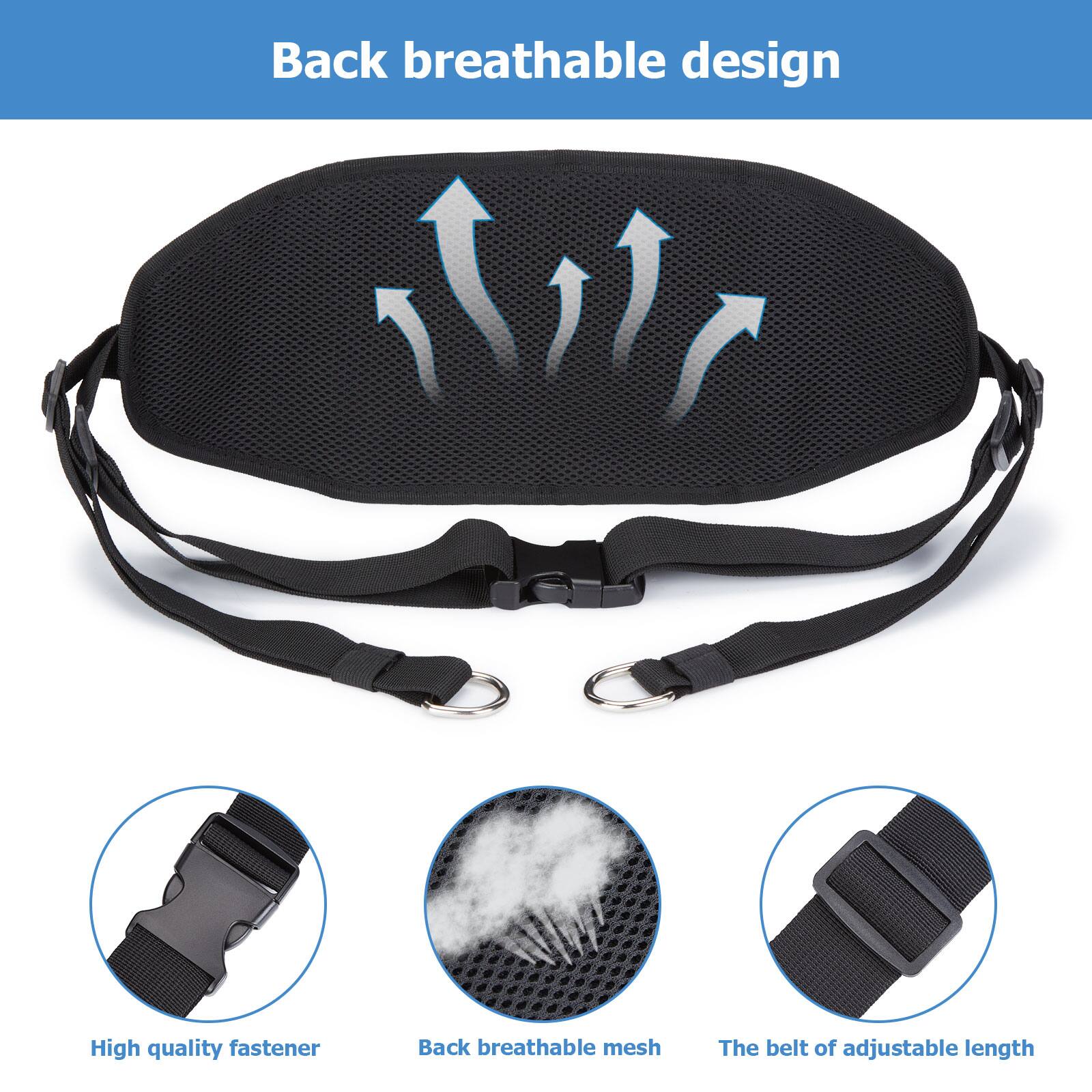 Back breathable design

High quality fastener

Back breathable mesh

The belt of adjustable length