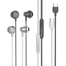 RadioShack - 2 Pack In-Ear Earphones with Type-C Inputs