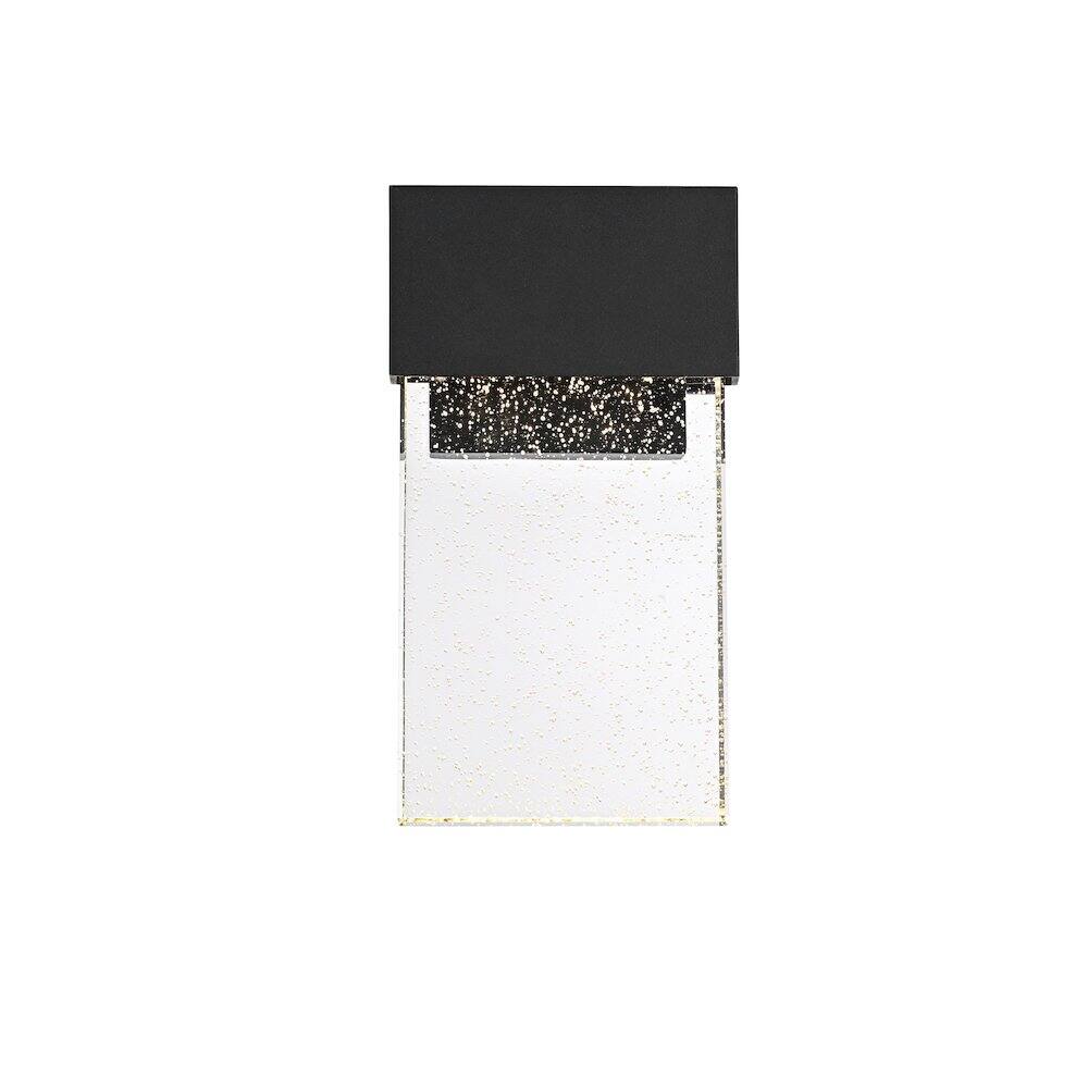 Back. Elegant Lighting - Ronin 11 inch LED Outdoor Wall sconce in Black - Black And Clear.
