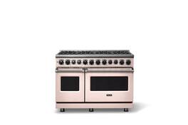 Viking - 48 in. Wide 8 Burner Dual Fuel Sealed Burner Range - Blush