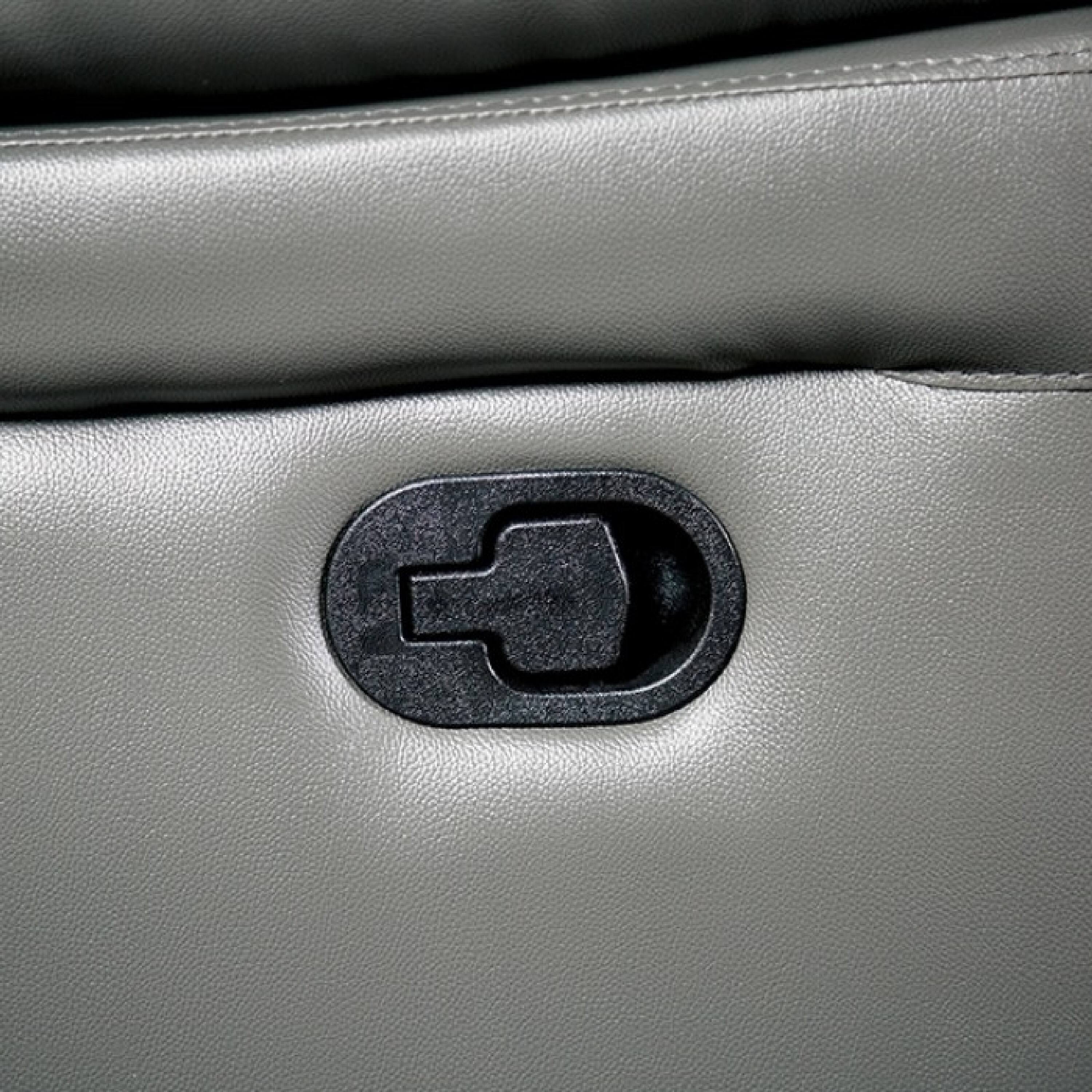 Alt View 3. Manhattan Lane - Larus Manual Recliner Chair, Pillow Top Arms, Dark Gray Leather Match - Dark Gray, Black.