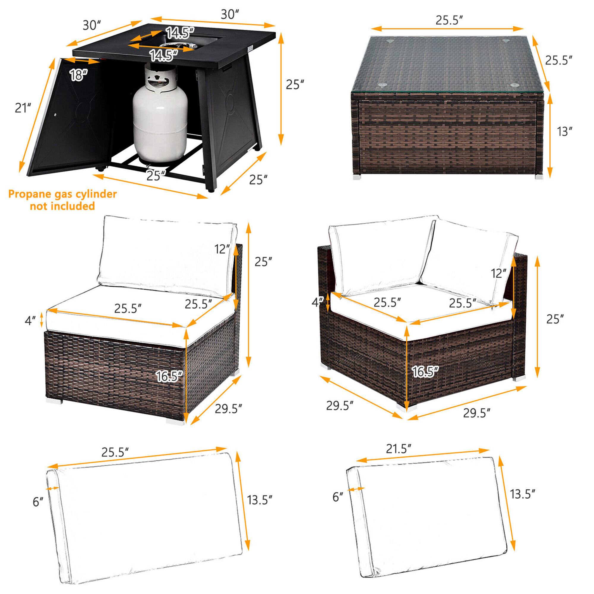 30", 18", 14.5", 14.5", 30", 25", 25.5", 25.5", 21", 13", Propane gas cylinder not included, 25", 25", 12", 25", 12", 4", 25.5", 25.5", 4", 25.5", 25.5", 25", 16.5", 16.5", 29.5", 29.5", 29.5", 25.5", 21.5", 6", 13.5", 6", 13.5"