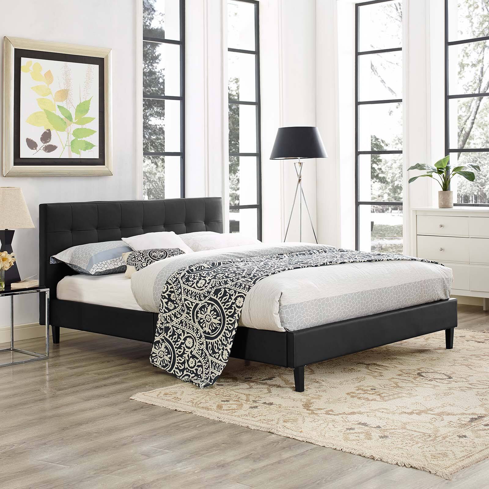 Alt View 2. Modway - Mia Vinyl Twin Bed - White.