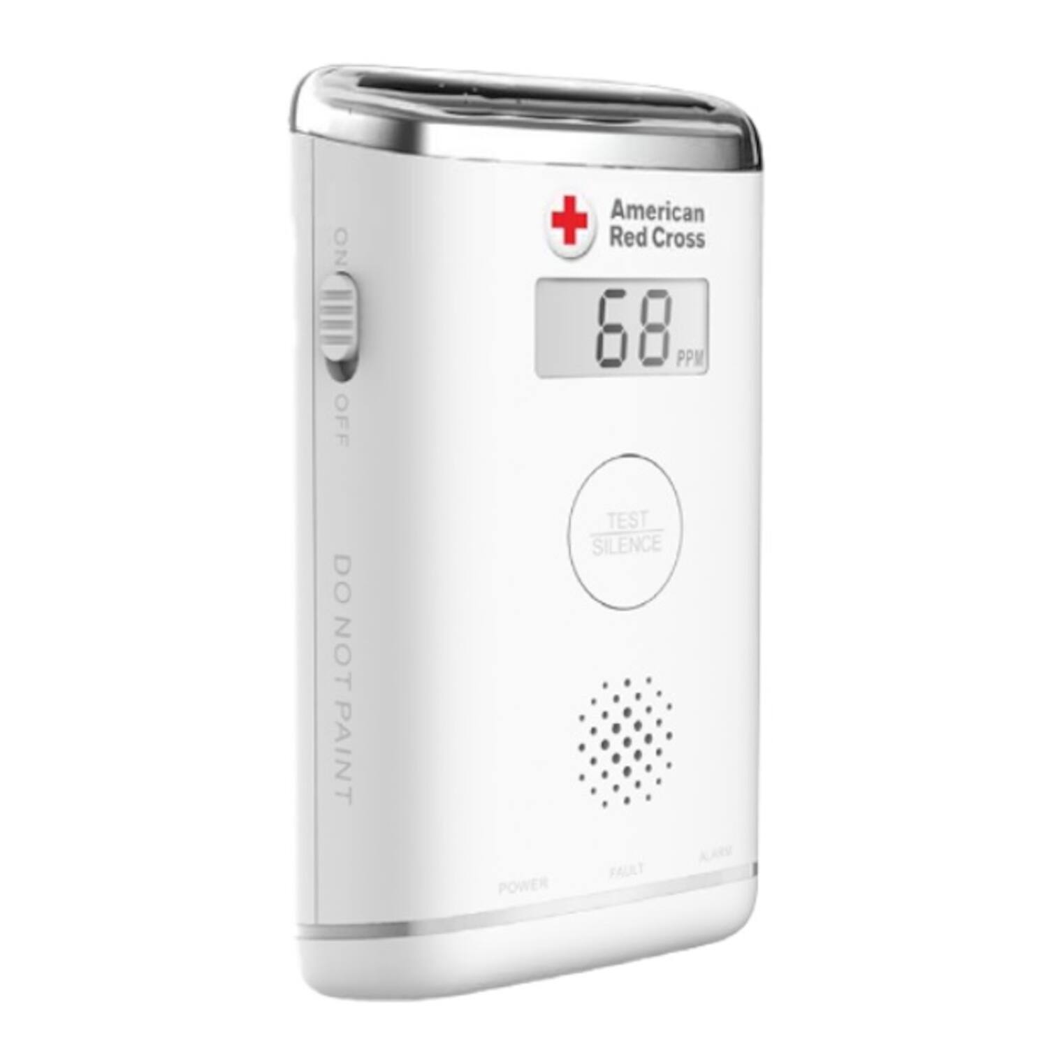 American Red Cross  
68 PPM  

ON/OFF  
DO NOT PAINT  

TEST SILENCE  

POWER  
FAULT  
ALARM