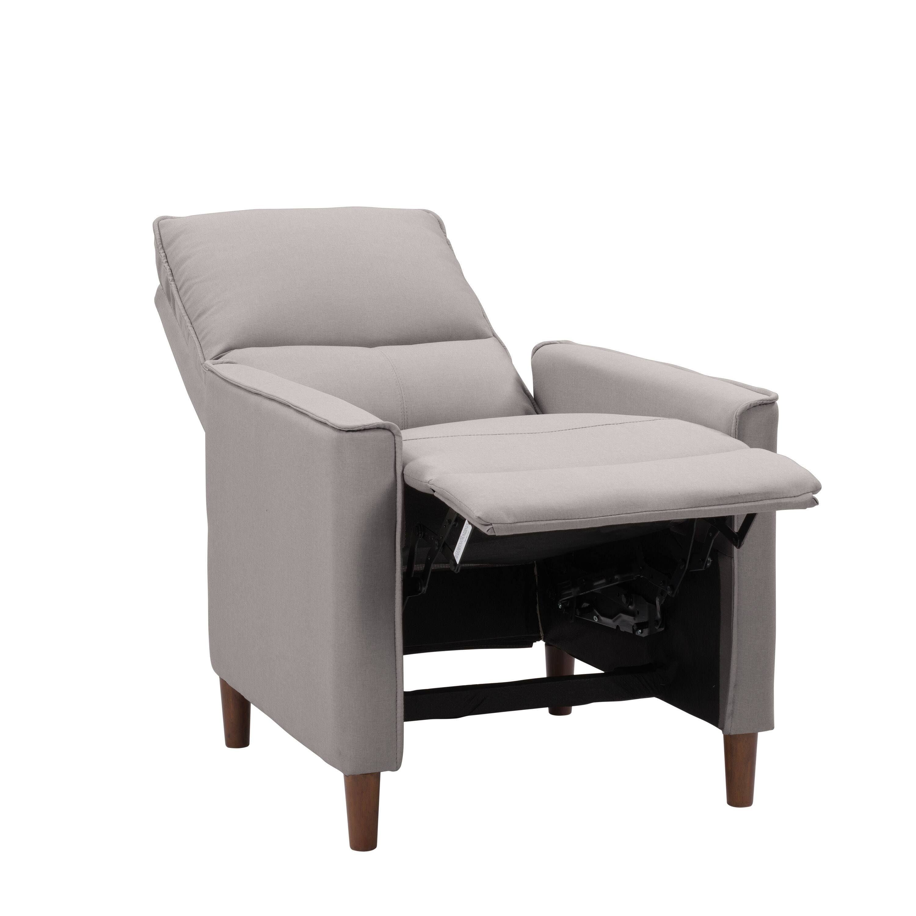 Alt View 12. CorLiving - Alder Manual Fabric Recliner - Light Grey.
