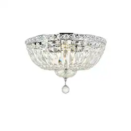 Elegant Lighting - Tranquil 6 light Flush Mount Clear Royal Cut Crystal - Chrome