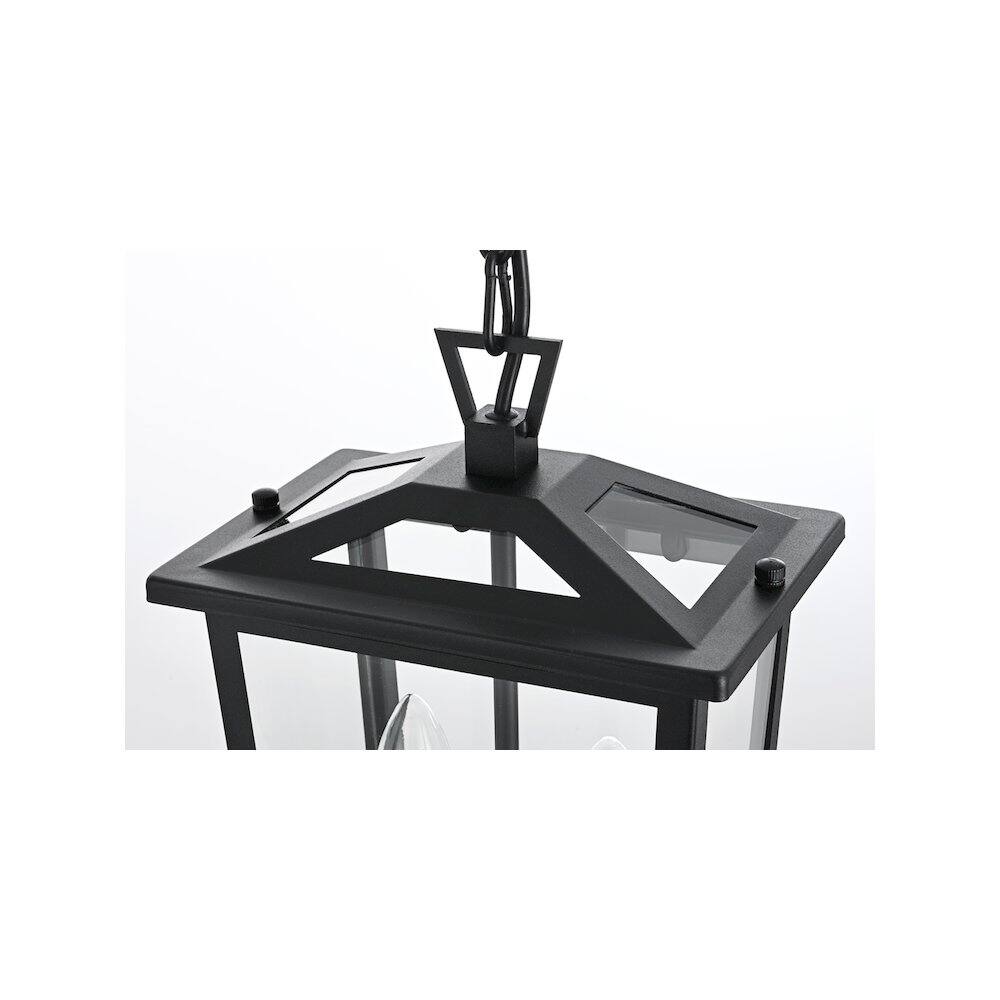 Alt View 4. Elegant Lighting - Berks 7 inch Outdoor Pendant in Black - Black.