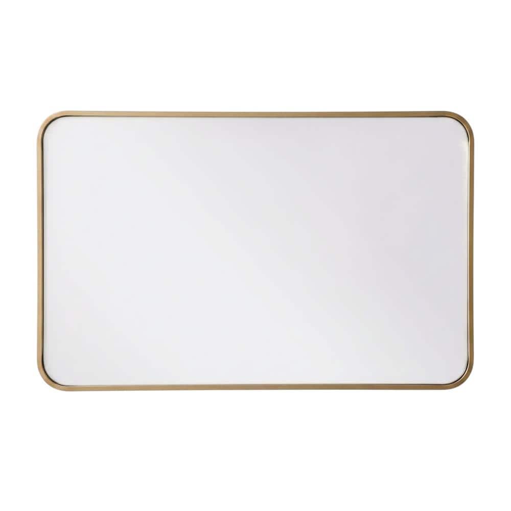 Elegant Decor - Soft corner metal rectangular mirror 22x36 inch - Brass price history on PriceWatchPro