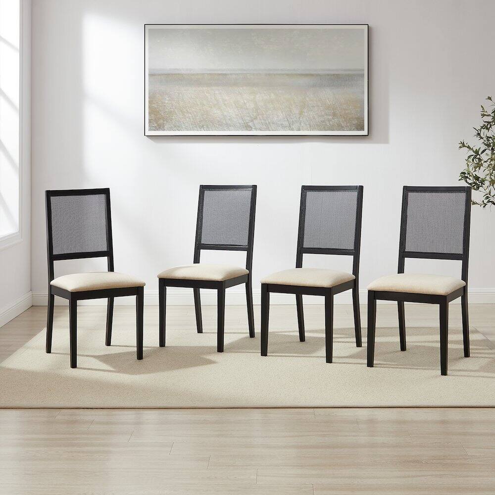 Alt View 4. Crosley Furniture - Greer 4-Piece Dining Chair Set - Black.