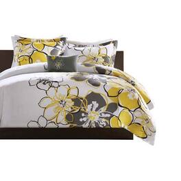 Gracie Mills - Laszlo Vibrant Floral Comforter Set - Yellow
