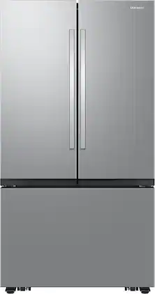 Samsung - Open Box 27 cu. ft. French Door Counter Depth Smart Refrigerator with Dual Auto Ice Maker - Stainless Steel