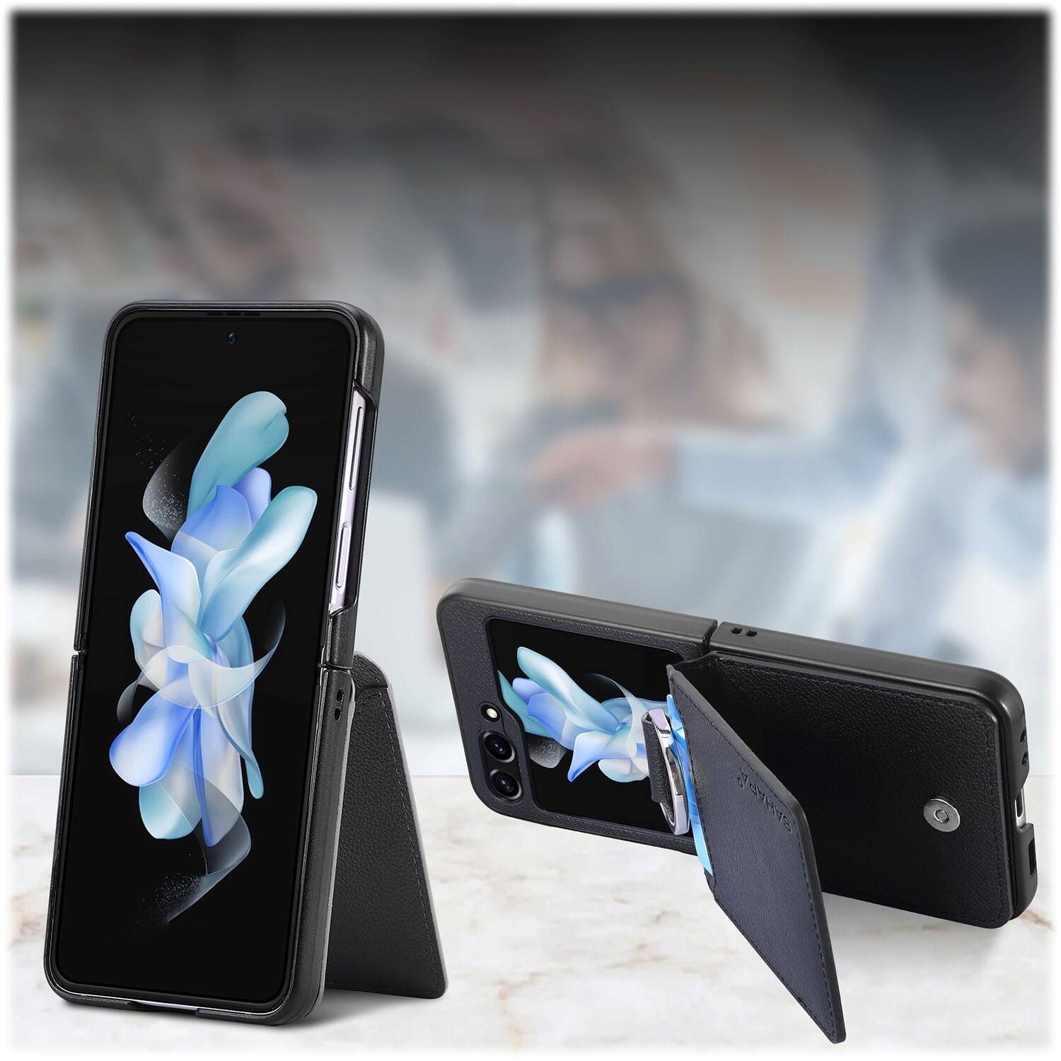 Alt View 15. SaharaCase - Indy Series Wallet Case for Samsung Galaxy Z Flip6 - Scorpion Black.