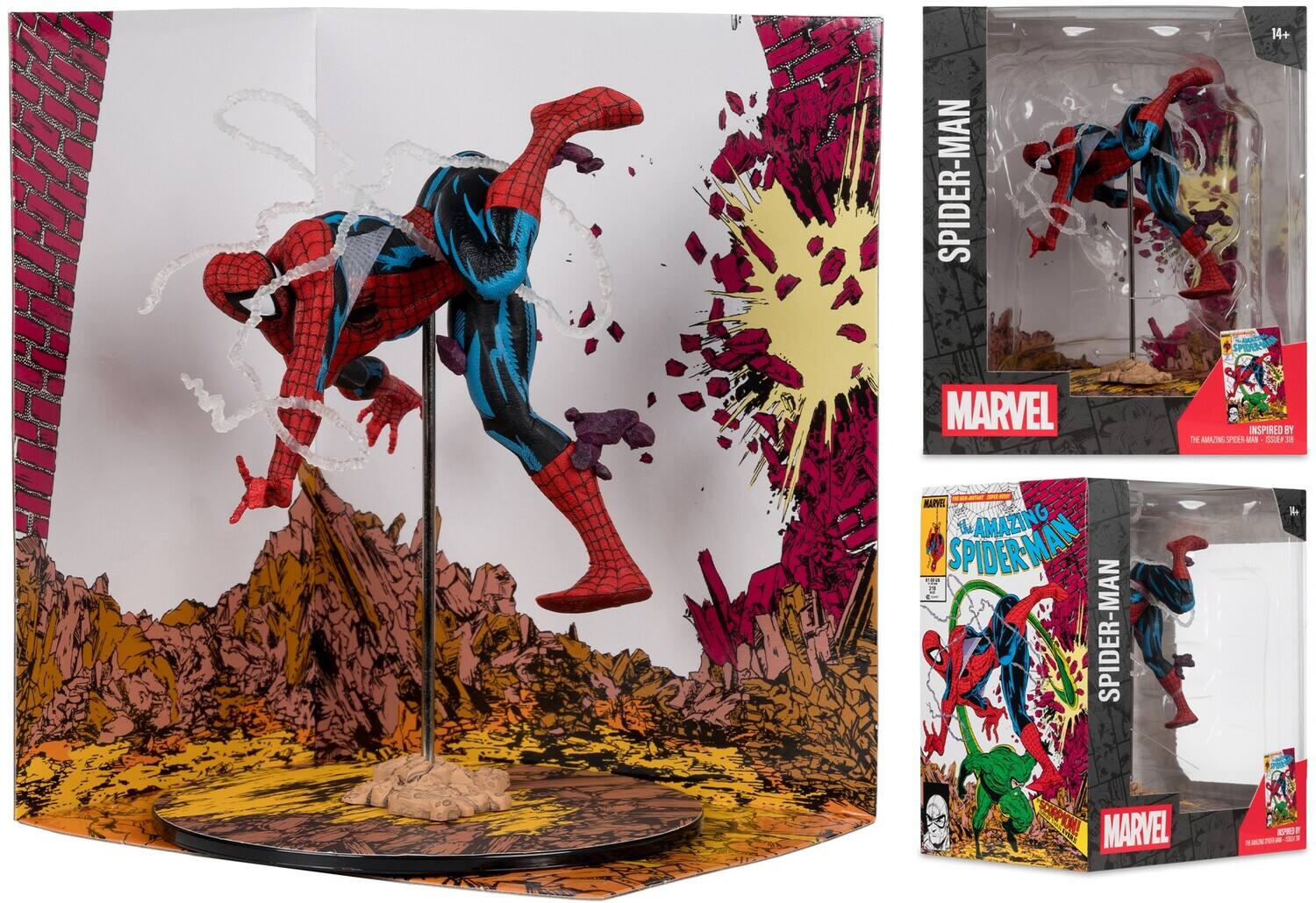 McFarlane Toys - Marvel Spider-Man 1:10th Scale Collectible (Amazing Spider-Man #318) - COLLECTIBLES - Multicolor