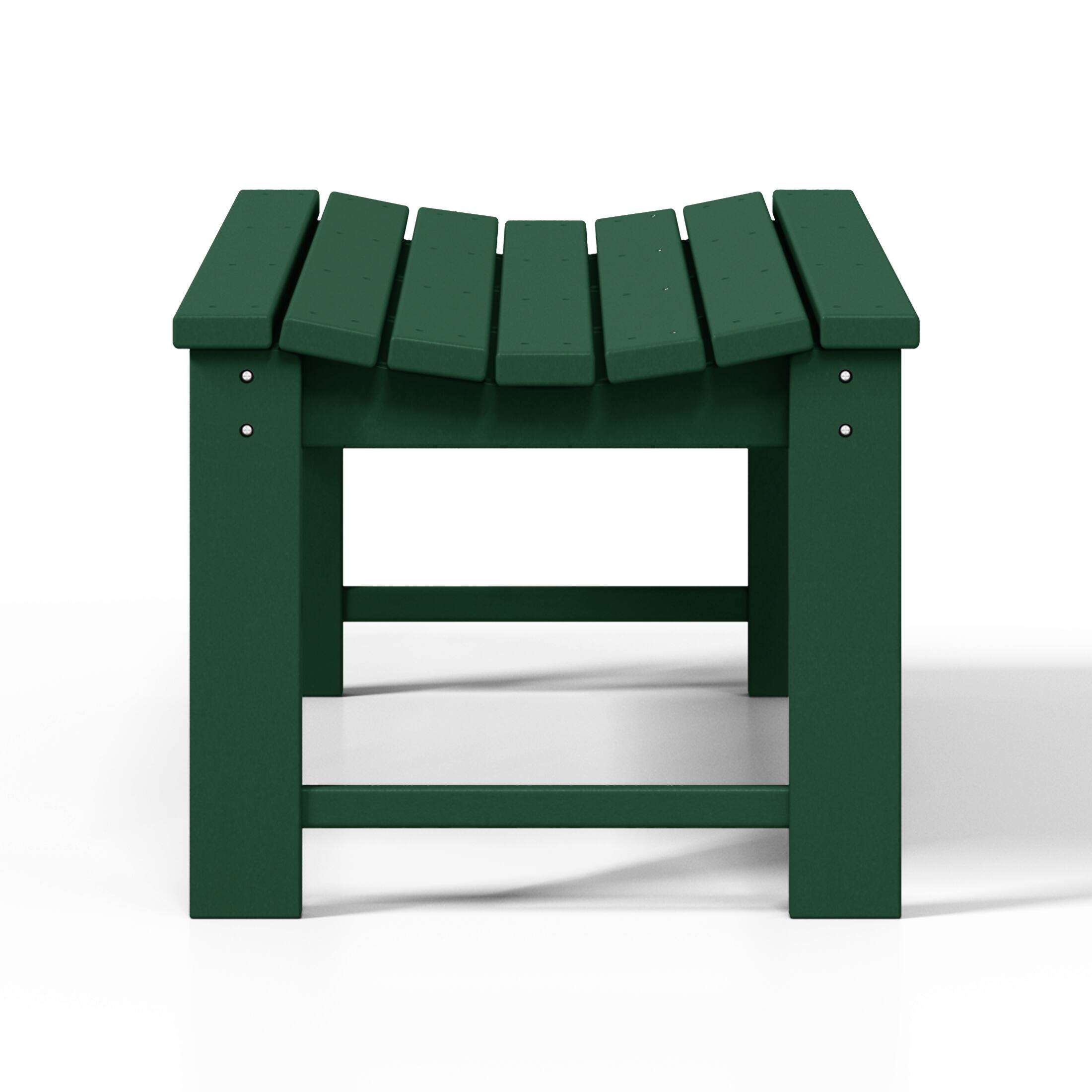 Left. WestinTrends - WestinTrends Malibu 48" length backless Poly Wood Outdoor / Garden bench - Dark Green.