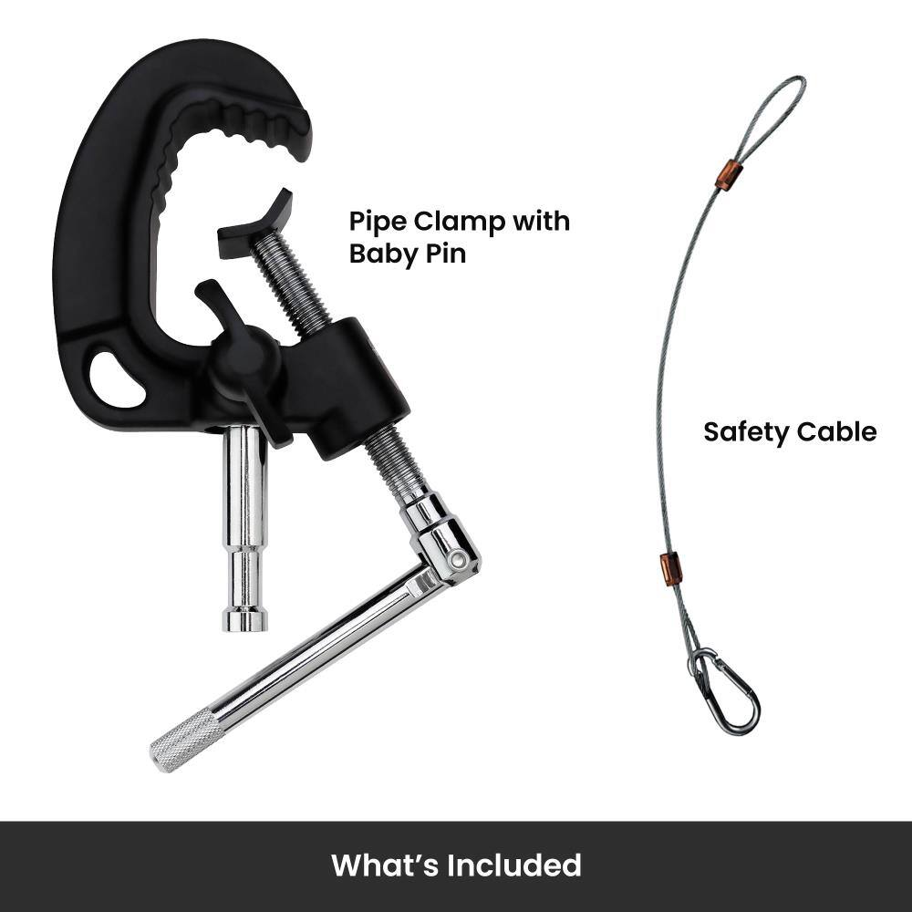 Pipe Clamp with Baby Pin  
Safety Cable  
What's Included
