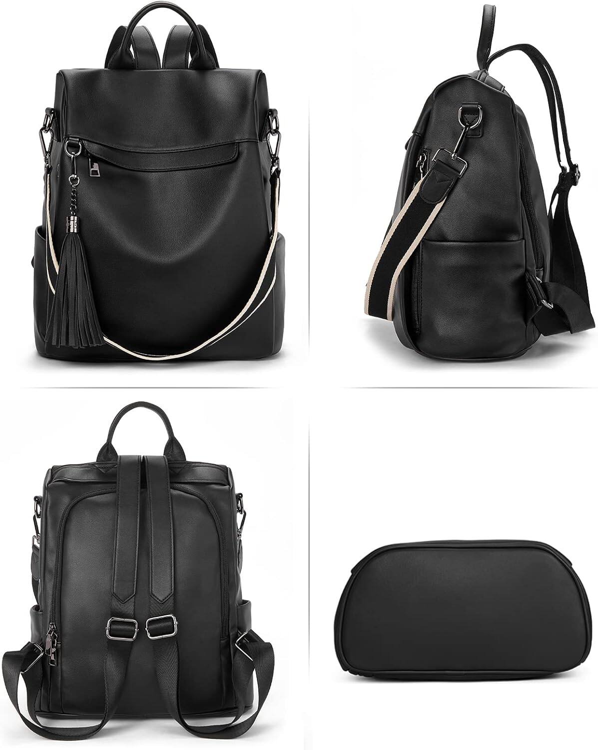 Alt View 3. Live At Space - Telena Backpack Purse Women, Leather Theft Travel Shoulder Tassel - Floral.