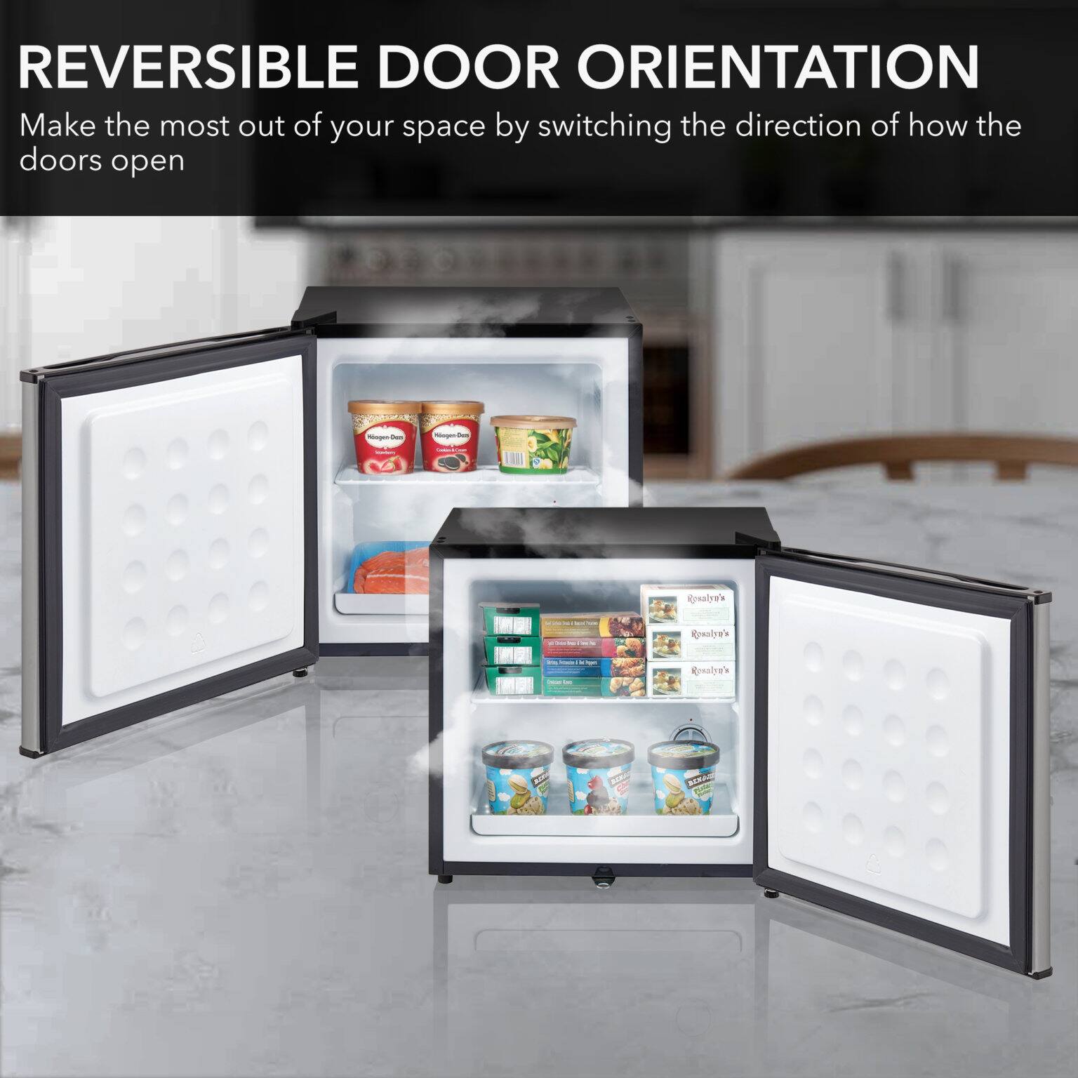 REVERSIBLE DOOR ORIENTATION  
Make the most out of your space by switching the direction of how the doors open