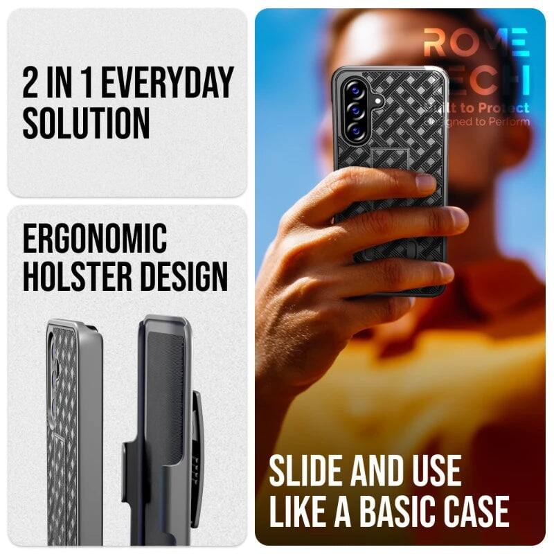 2 IN 1 EVERYDAY SOLUTION

ERGONOMIC HOLSTER DESIGN

SLIDE AND USE LIKE A BASIC CASE
