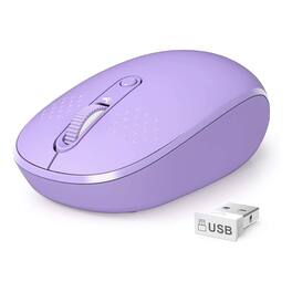 Stock Preferred - Portable Wireless Mouse 2.4GHz Silent Optical USB - Wireless - Purple