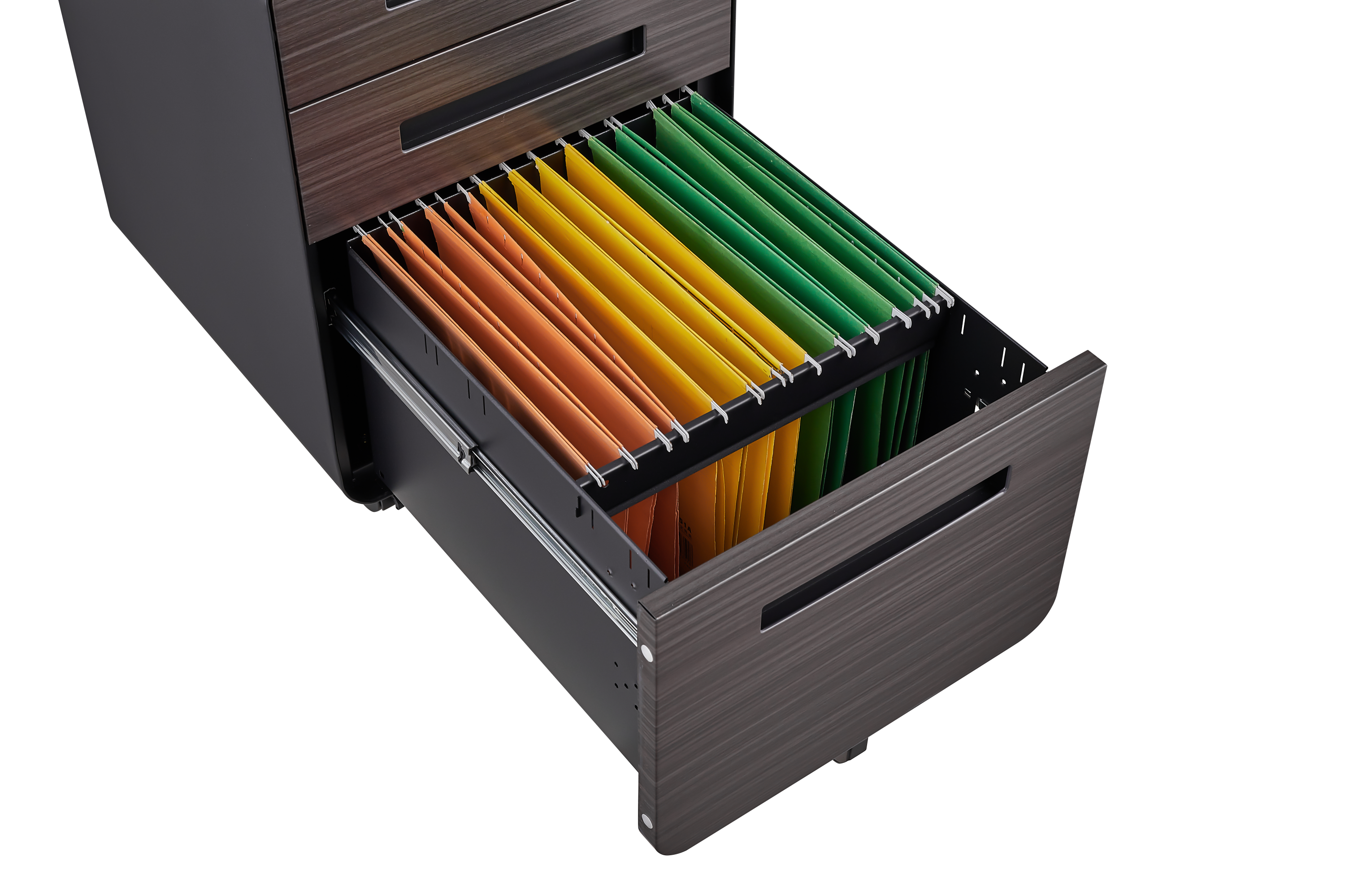 Alt View 8. GOODSILO - 3-Drawer Mobile File Cabinet Under Desk - Versatile Storage for Legal/Letter/A4 Files, Anti-Tilting, Steel - Black.