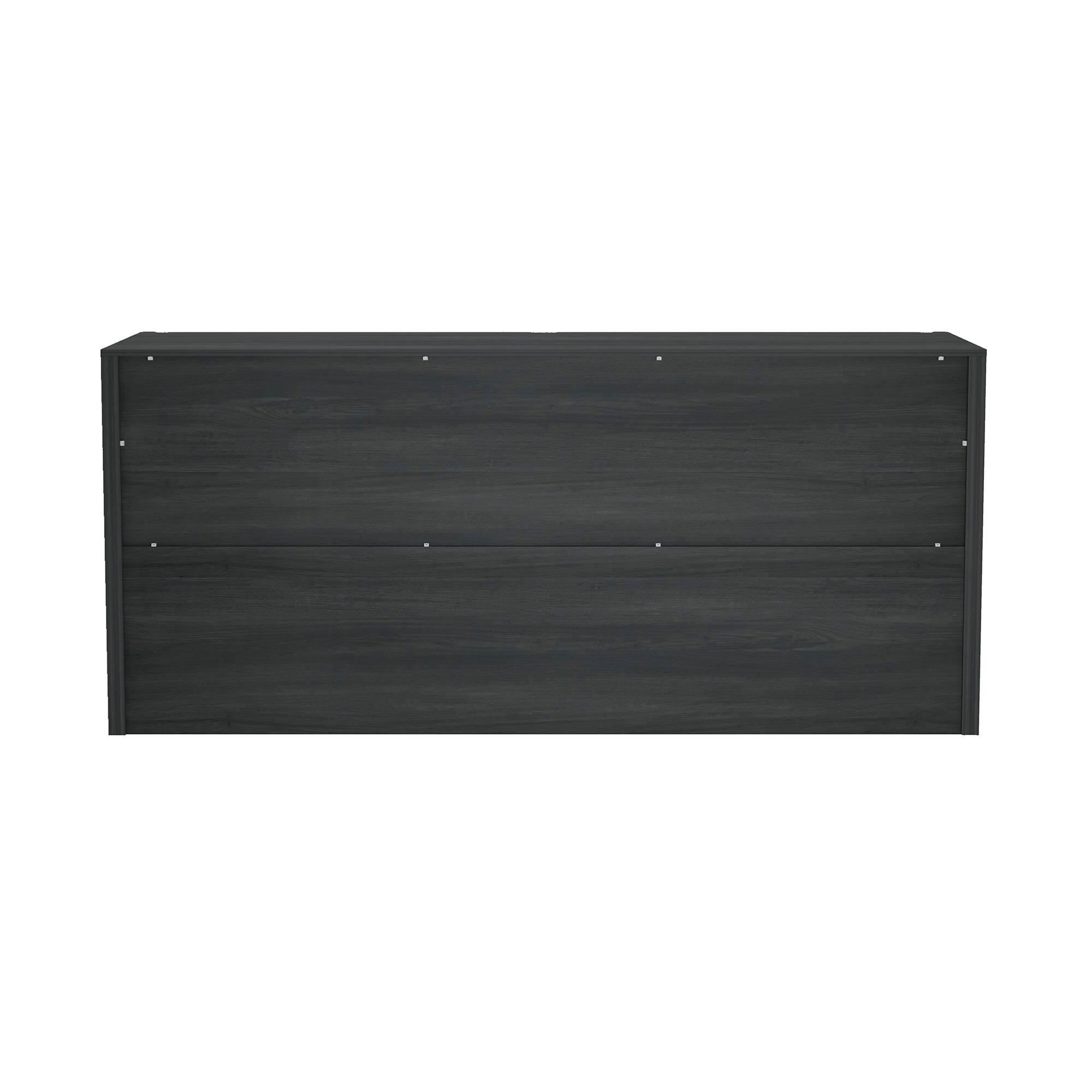 Alt View 4. Manhattan Comfort - Linda Modern 72" Dresser - Charcoal Gray.
