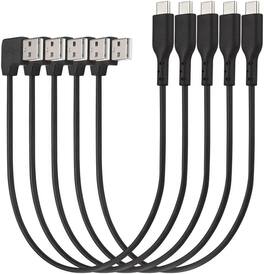 Kensington - K65610WW USB-A to USB-C Charge & Sync Cable 5-Pack, 12.9in Short 90° USB-A for Charge & Sync Cabinets
