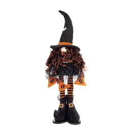 Boyel Living - Halloween Gnome Decoration with B-O-O Banner and Spring Body - Black,Orange,White