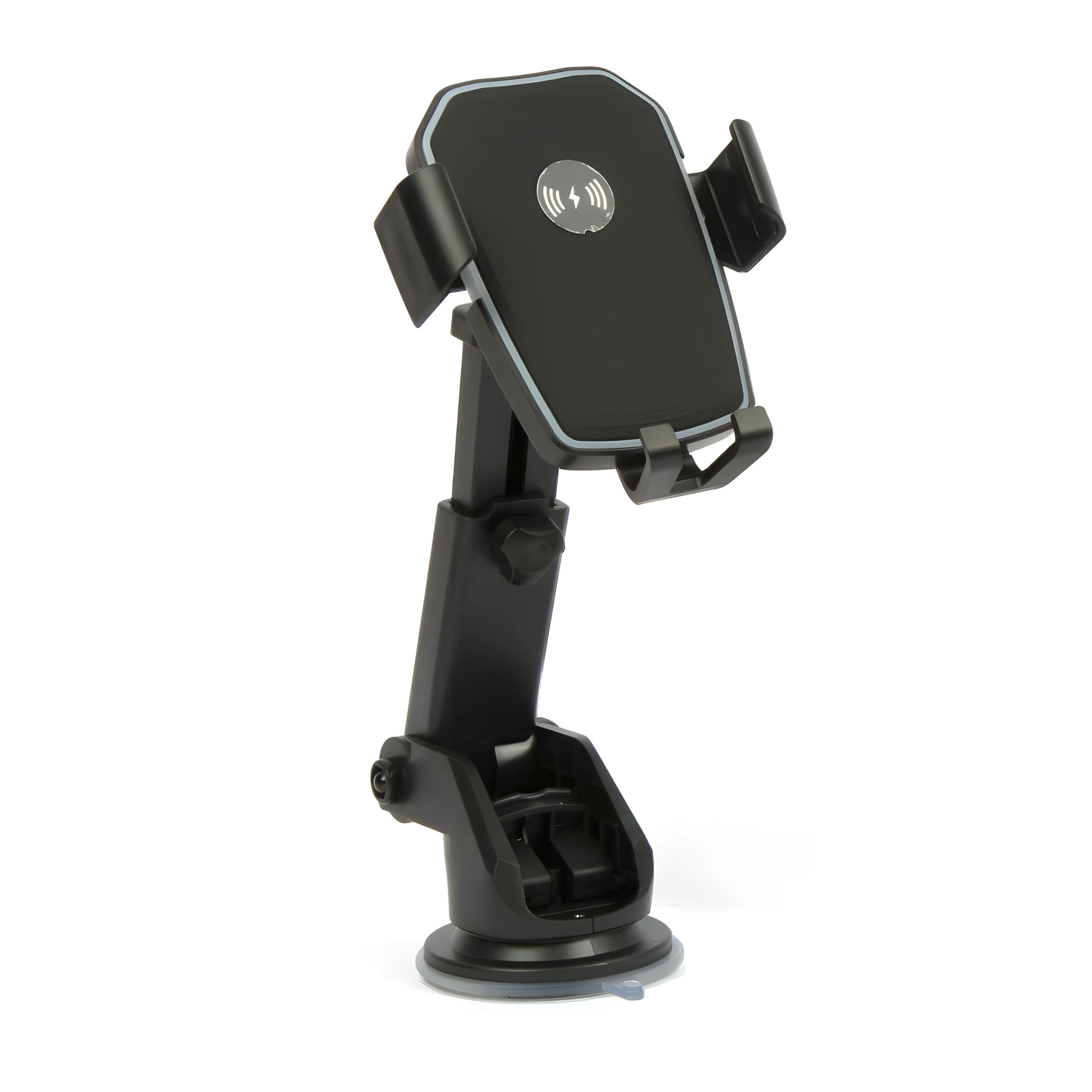 Front. Kitcheniva - 30W Fast Car Wireless Charger 2 in 1 Clamping Phone Holder Mount For Samsung iPhone - Black.