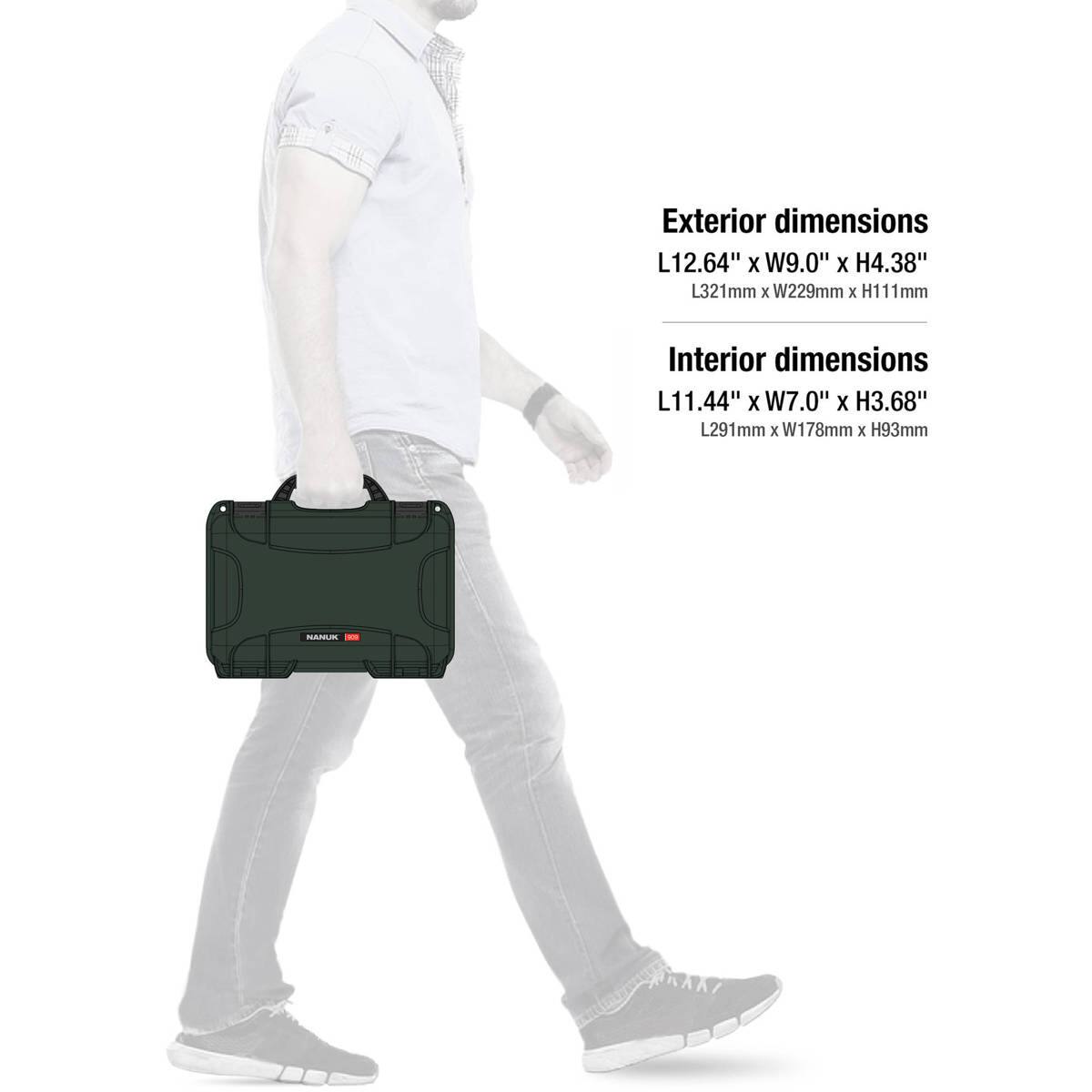 Exterior dimensions  
L12.64" x W9.0" x H4.38"  
L321mm x W229mm x H111mm  

Interior dimensions  
L11.44" x W7.0" x H3.68"  
L291mm x W178mm x H93mm  

SANUK - ARAA