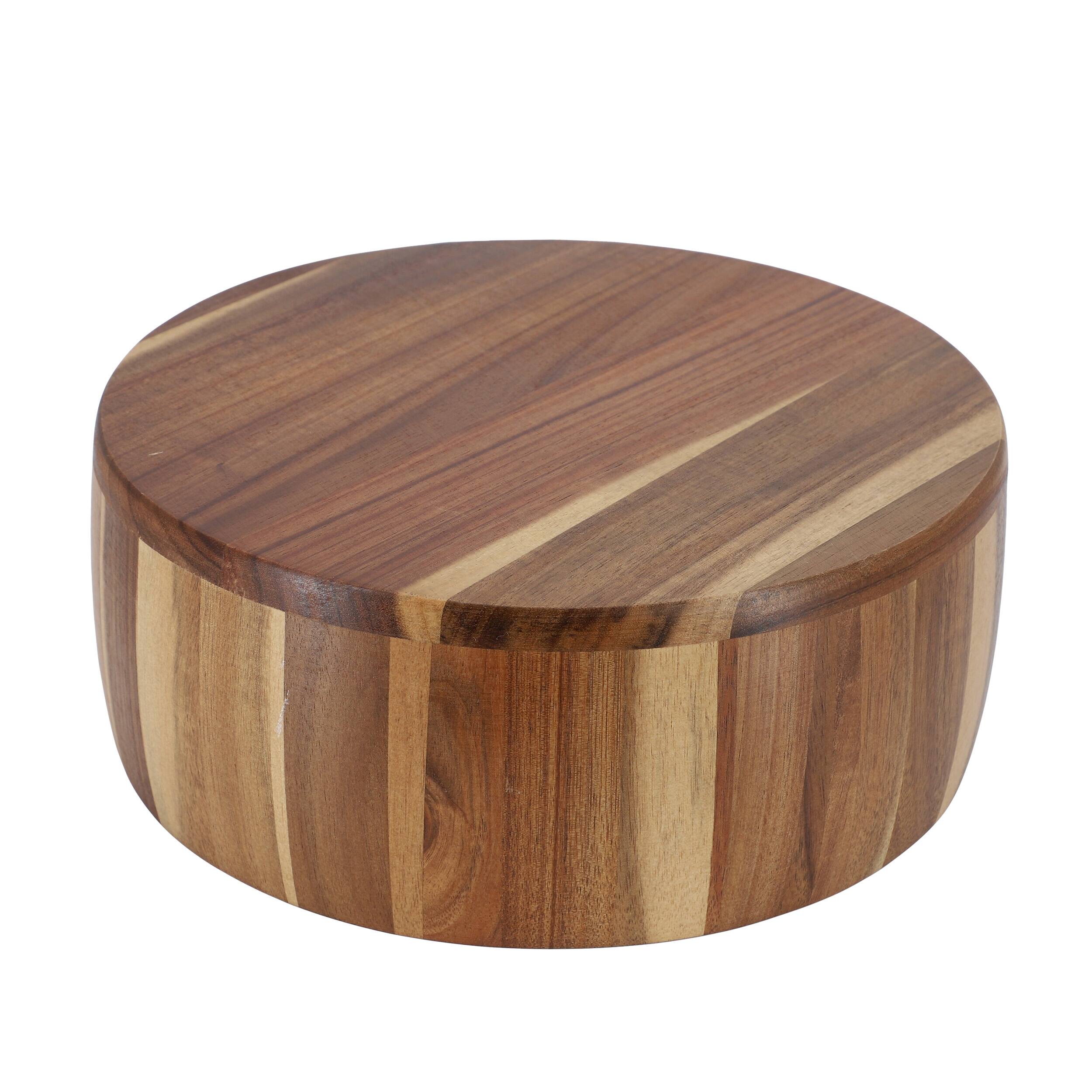 Alt View 2. MegaChef - MegaChef 9.75 Inch Large Acacia Wood Salad Bowl - Brown.