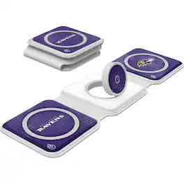 Keyscaper - Baltimore Ravens 3-in-1 Foldable Charger - White