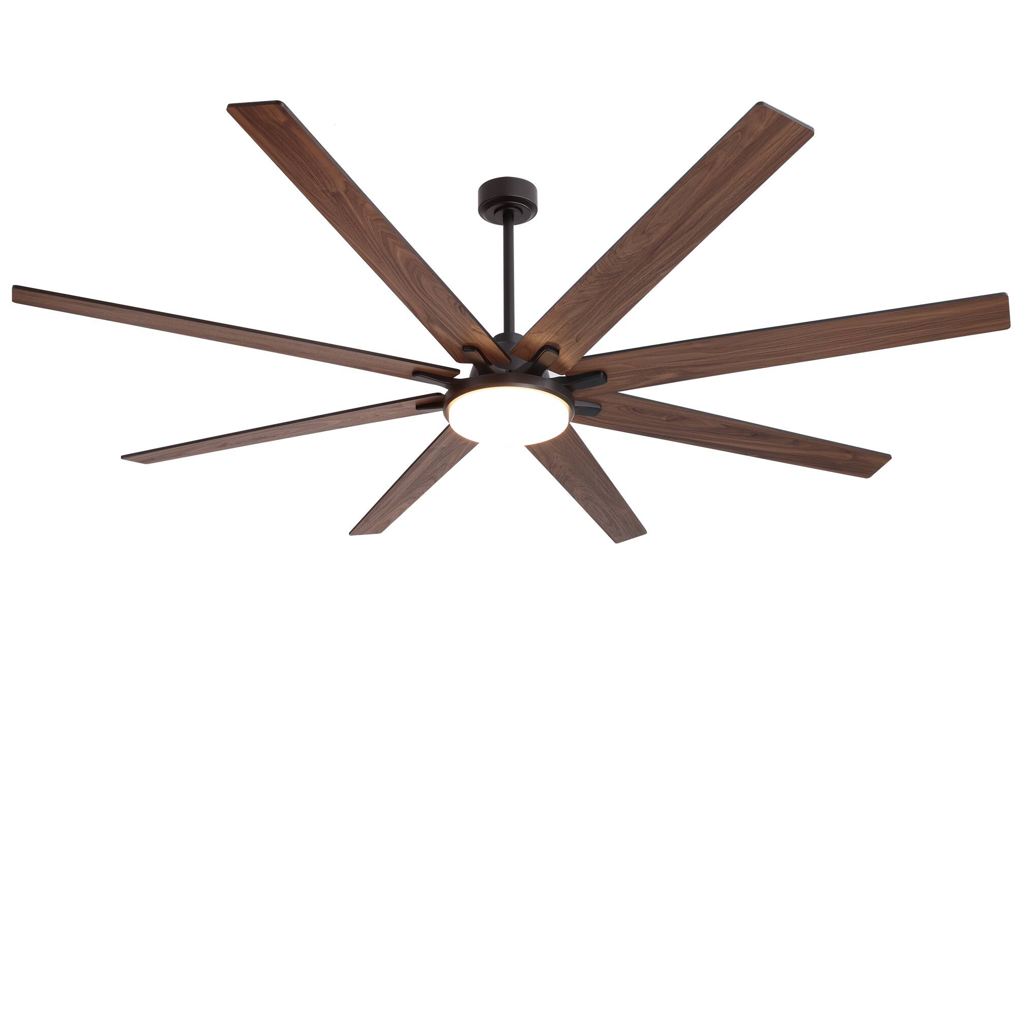 Alt View 9. Siljoy - 84 Inch Big Ben Ceiling Fan with LED Light and Remote Control (8 dual blades)For Kitchen Livingroom and Bedroom - Brown.