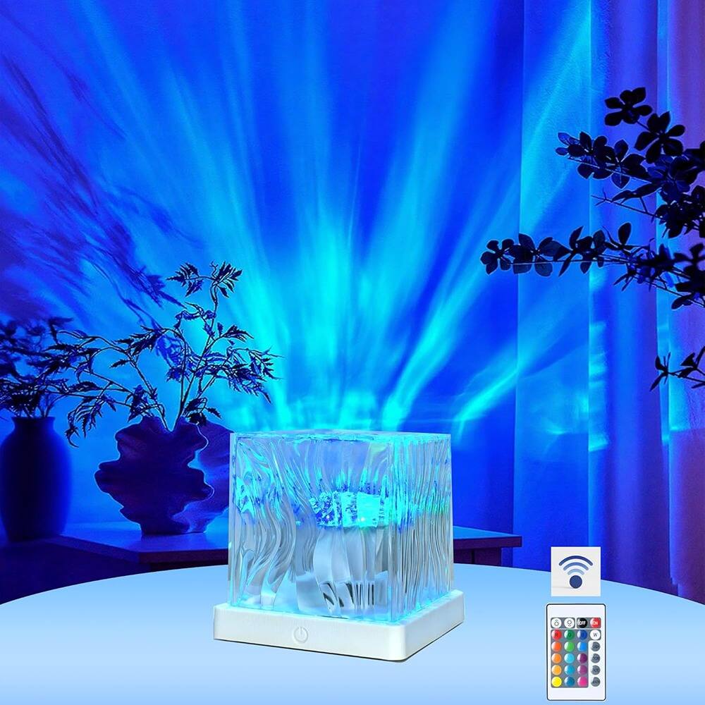 Front. ACJPR - Northern Lights Galaxy Projector – 16 Colors, Remote Control, Bedroom Decor.