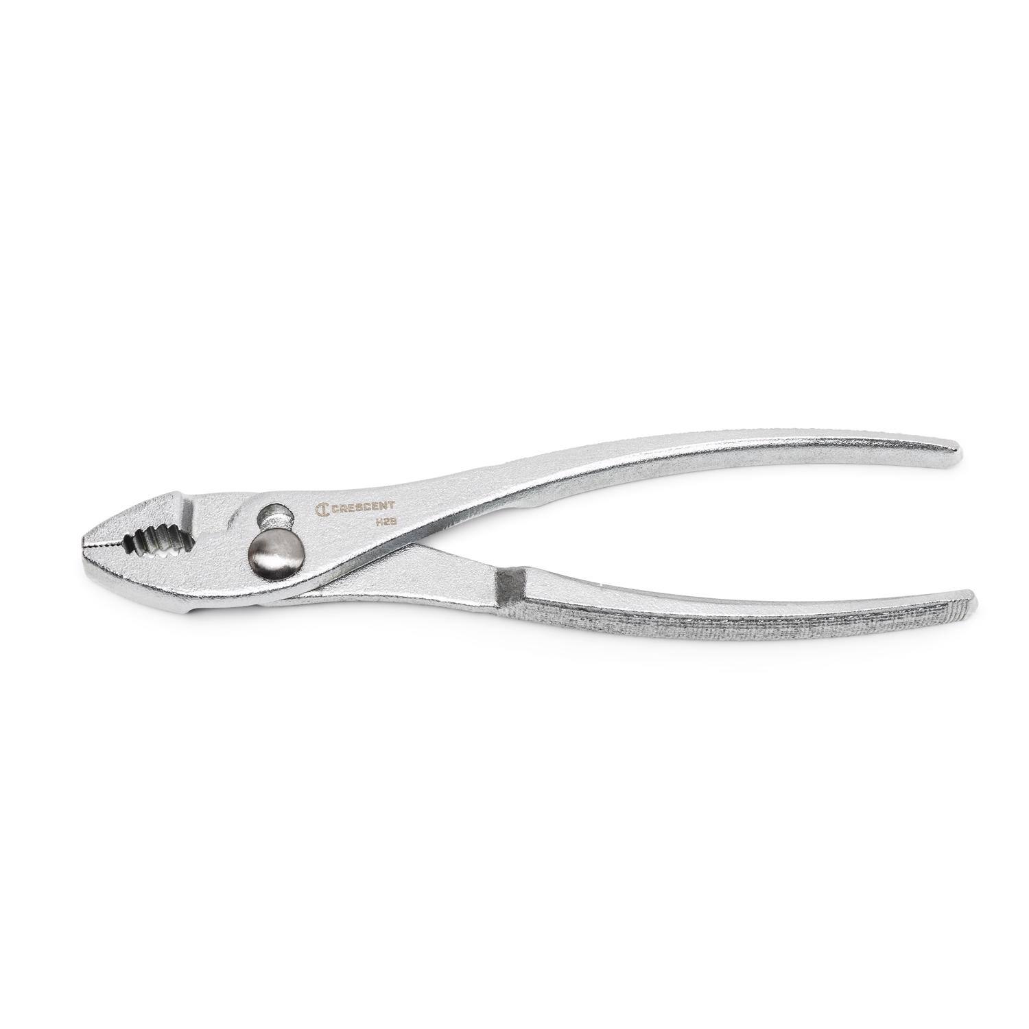 Left. Crescent - Crescent Cee Tee Co. 8 in. Chrome Vanadium Steel Slip Joint Curved Pliers.