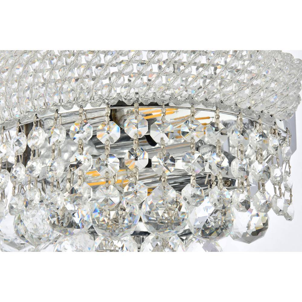 Back. Elegant Lighting - Primo 2 light Chrome Wall Sconce Clear Royal Cut Crystal - Chrome.