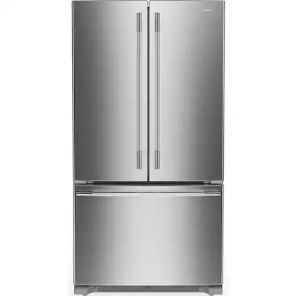 Front. KitchenAid - 20 Cu. Ft. 36-Inch Counter-Depth French Door Refrigerator with Internal Water Dispenser - PrintShield Stainless.