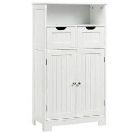 Kadyn - Bathroom Wooden Side Cabinet with 2 Drawers and 2 Doors- Bathroom Cabinets for Entryway Storage, Home Office - White
