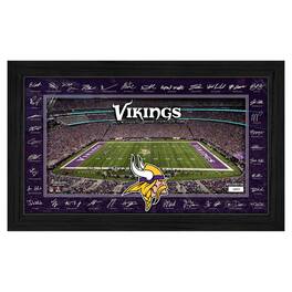Highland Mint - Minnesota Vikings 12" x 20" 2025 Signature Gridiron Panoramic Framed Photo - Multicolor