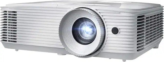 Front. Optoma - Optoma EH412 1080P HDR DLP Professional Projector | Super Bright 4500 Lumens | Business Presentations and Meeting Rooms - White.