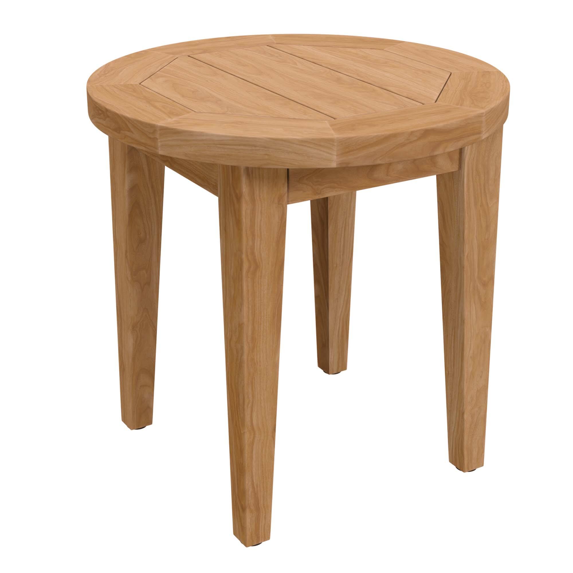 Angle. Modway - Brisbane Teak Wood Outdoor Patio Side Table by Modway - Natural.
