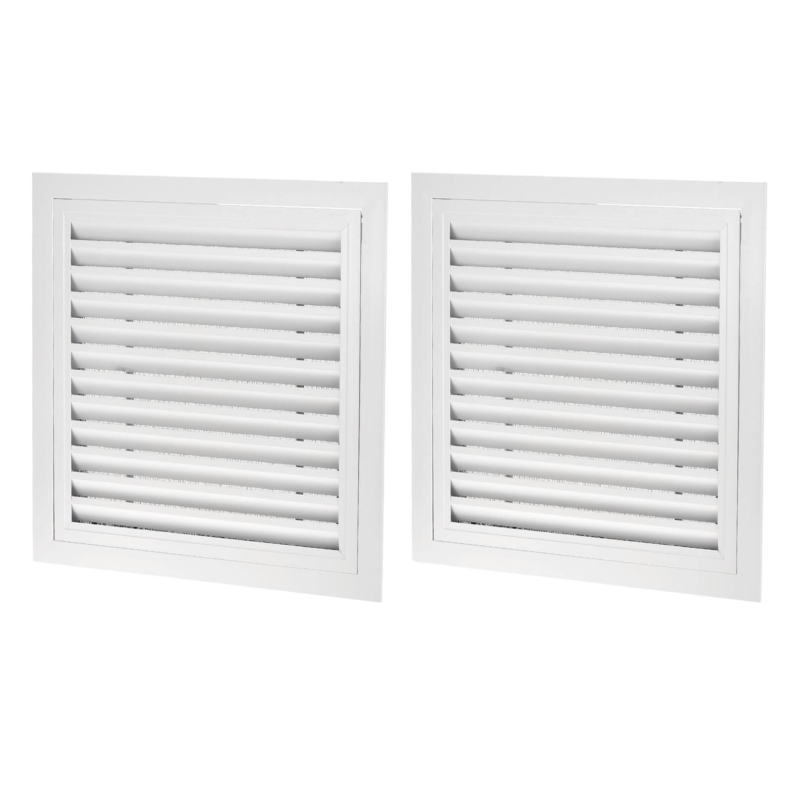 Front. Unique Bargains - 18" x 18" Return Air Vent Cover 2pcs, Aluminum Alloy Linear Bar Removable Grille with Mesh Filter for HVAC - White.
