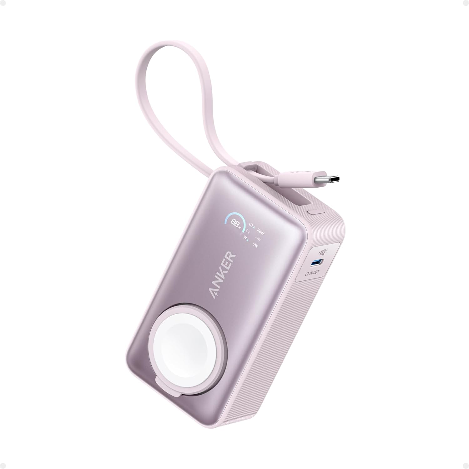Anker - MagGo Power Bank for Apple Watch - Pink