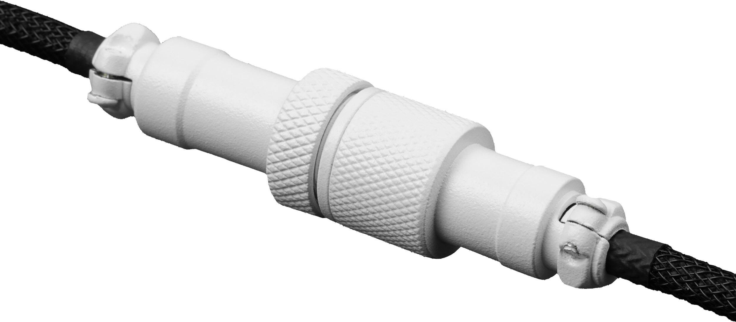 Left. DROP - Coiled 4.5' USB-A to USB-C Keyboard Cable - Black.